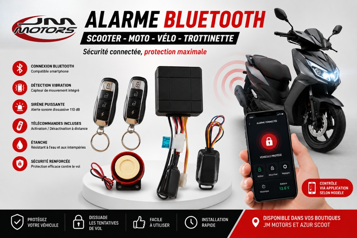 Alarme Bluetooth scooter en situation