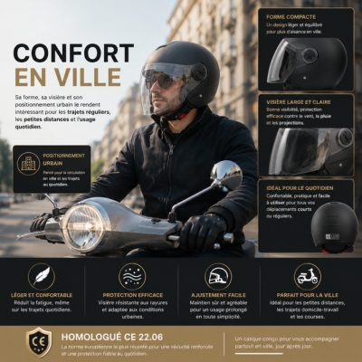Confort casque noir mat