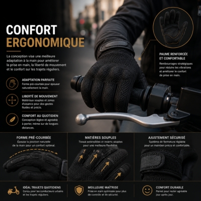 Confort ergonomique gants été