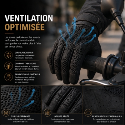 Respirabilité gants été