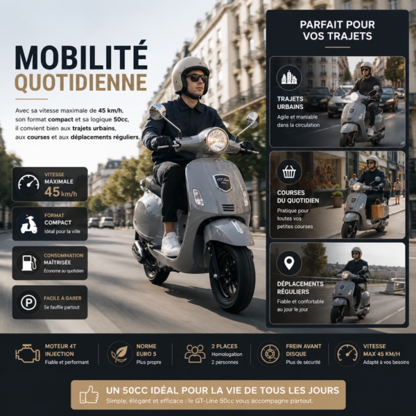 Mobilité urbaine scooter GT-Line 50cc