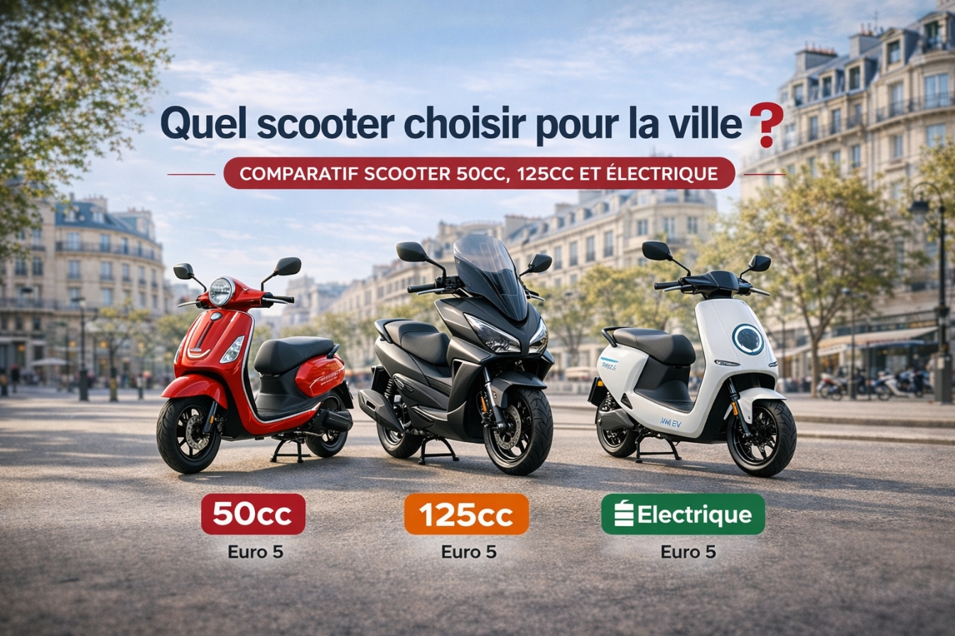Quel scooter choisir pour la ville : comparatif scooter 50cc, 125cc et électrique