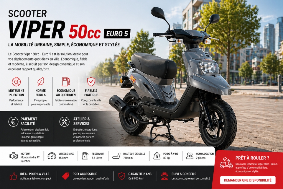 Scooter Viper 50cc en présentation