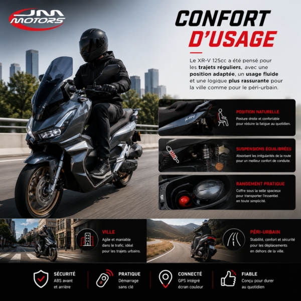 Confort et usage XR-V 125cc