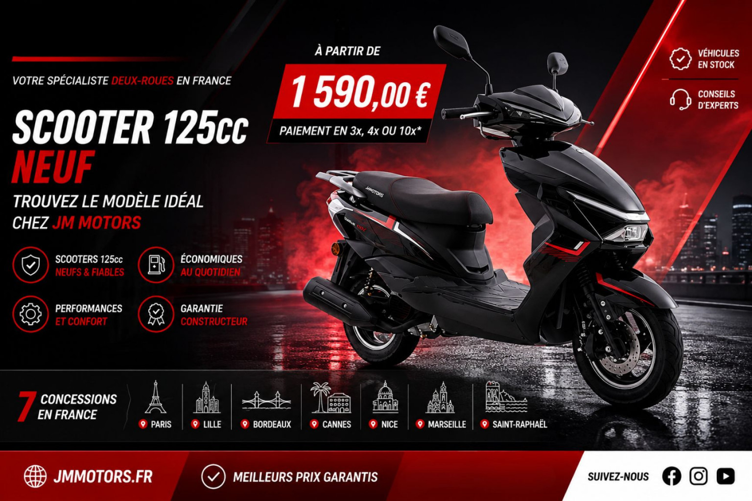 Scooter 125cc neuf