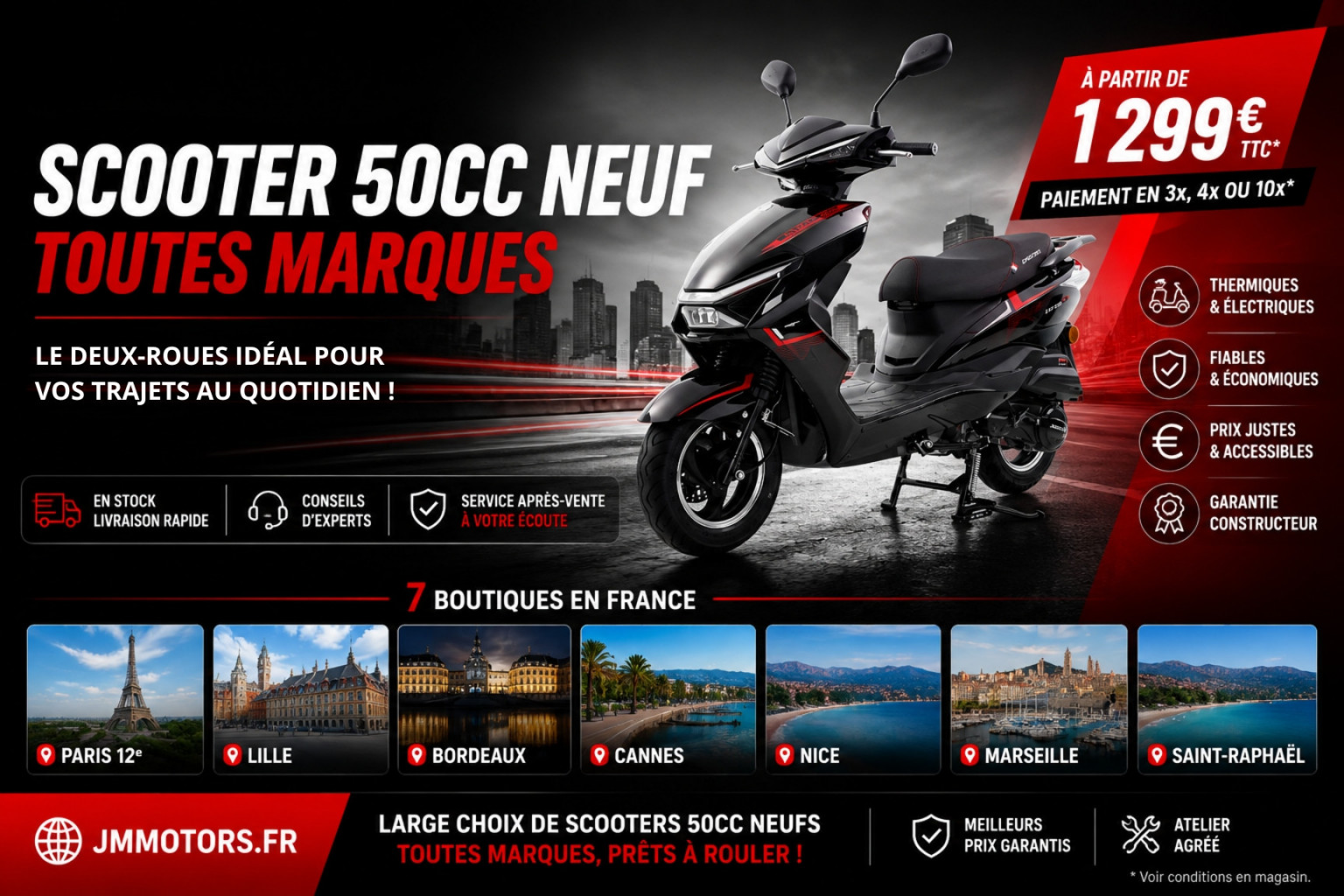 Scooter 50cc neuf
