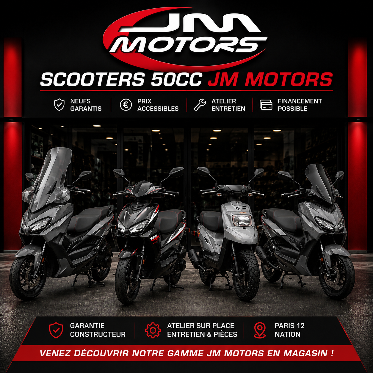 image Scooter 50cc neuf à Paris 12 : modèles, prix et conseils | JM Motors