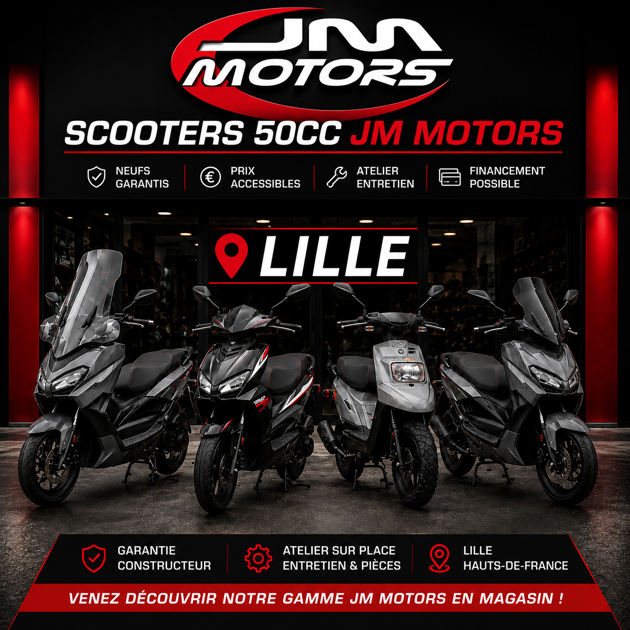 image Scooter 50cc neuf à Lille : modèles et prix 