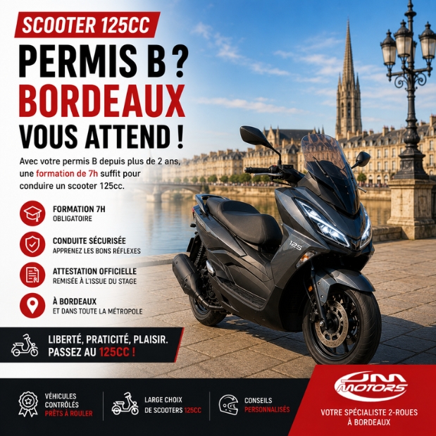 Scooter 125cc avec permis B à Bordeaux chez JM Motors