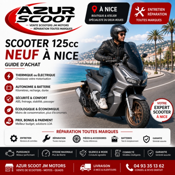 image Scooter 125cc neuf à Nice : guide d’achat - Azur Scoot JM Motors